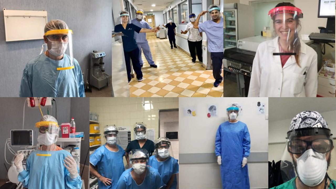 La iniciativa colectiva y la impresión 3D permiten que médicos y enfermeros cuente con máscaras faciales (Crédito: Coronathon)